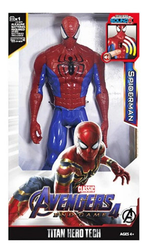 Muñeco Spiderman Articulado - Luz Y Sonido - Grande 30 Cm 1