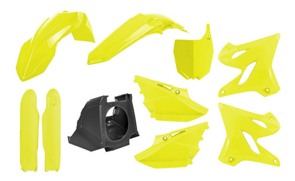 Kit Fluo Yamaha Yz 2002 - 2020 Varias Con Protector De Radia 0