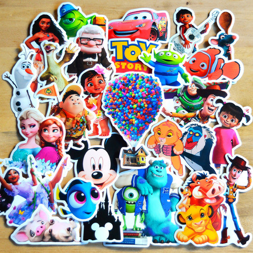 Stickers Disney Pixar Personajes Calcos Vinilo - Pack X27 1
