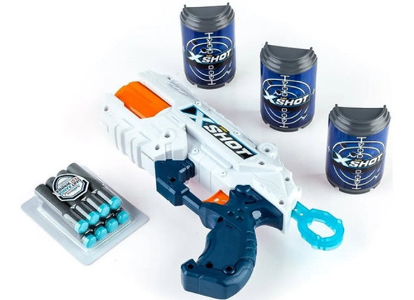 Pistola X-shot Zuru Revolver Reflex Latas En Casa Valente 1