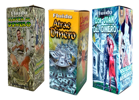 Pack Fluido X 3 Dinero Lluvia De Dinero Don Juan Pai Joao 0