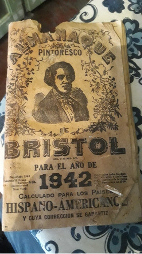 Antiguo Almanaque Bristol Año 1942 Calculos Astronómicos 0