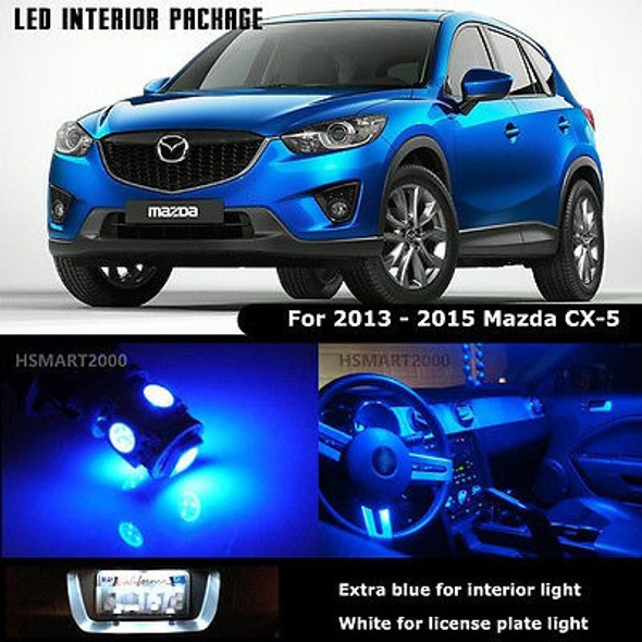 7pcs Blanco Interior Azul Led Bombillas Para Cx5 De Mazda Cx 0 7pcs Blanco Interior Azul Led Bombillas Para Cx5 De Mazda Cx 0