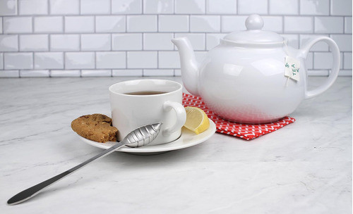 Tetera Chai Rsvp De Cerámica Blanca, Para 6 Tazas 1