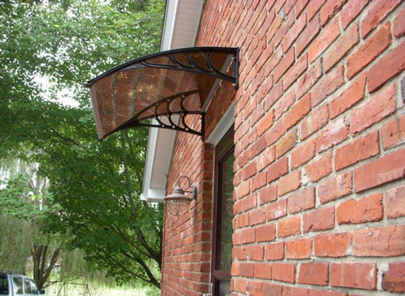 Alero De Policarbonato Bronce 1,2 X 0,8 M - Toldo Ahumado Ve 1