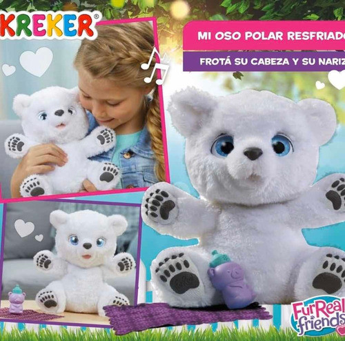 Mi Oso Polar Estornuda Ronronea Mueve Los Ojos Hasbro Kreker 1