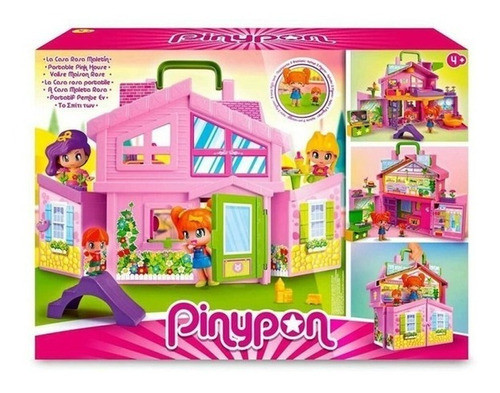 Pinypon Playset Maletin Casa Rosa C/accesorios Orig 17012 0