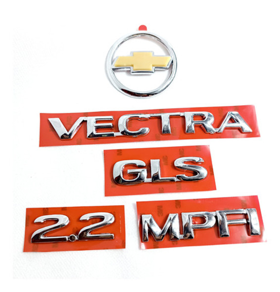 Kit Emblemas Chevrolet Vectra Gl Gls 2.0 2.2 Mpfi 1996 2001 0