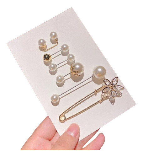 Kit Broche Multiuso 6 Peças Ajuste Roupa Botton Pin 0