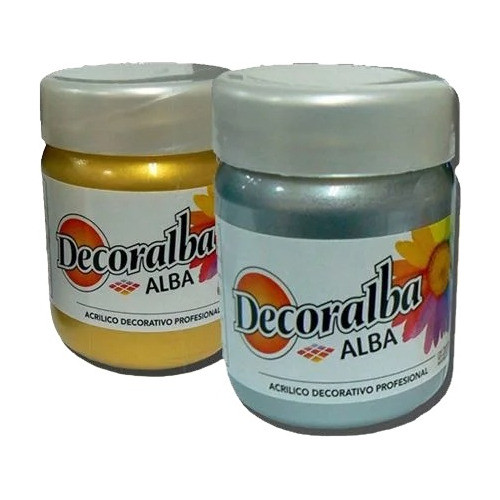 Set Arte Decoralba Oro Y Plata 200 Ml 0