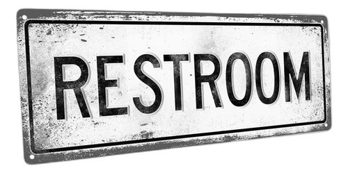 Restroom Metal Street Sign Vintage Retro 0