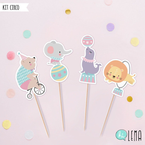 Kit Imprimible Circo Nena Deco + Candy Bar 0