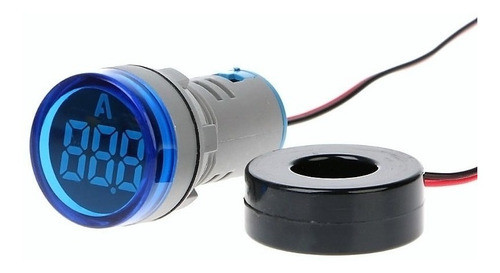 Amperímetro Ac Digital De Painel 100 Adisplay Azul-redondo 0
