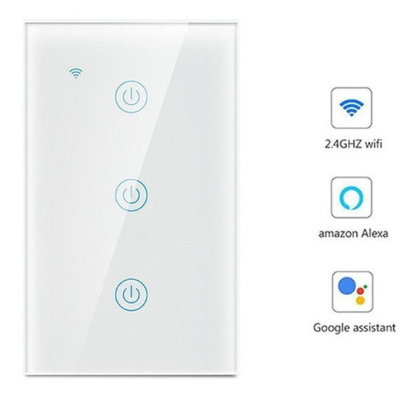 Interruptor Inteligente Luz Remoto Wireless 3 Botões Touch 1