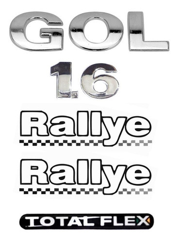 Kit Emblemas Gol Total Flex Rallye(2) G3 G4 G5 + Brinde 0