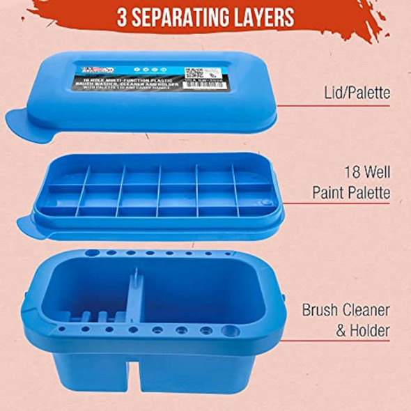 Us Art Supply Lavadora, Limpiador Y Soporte De Brochas Multi 1 Us Art Supply Lavadora, Limpiador Y Soporte De Brochas Multi 1