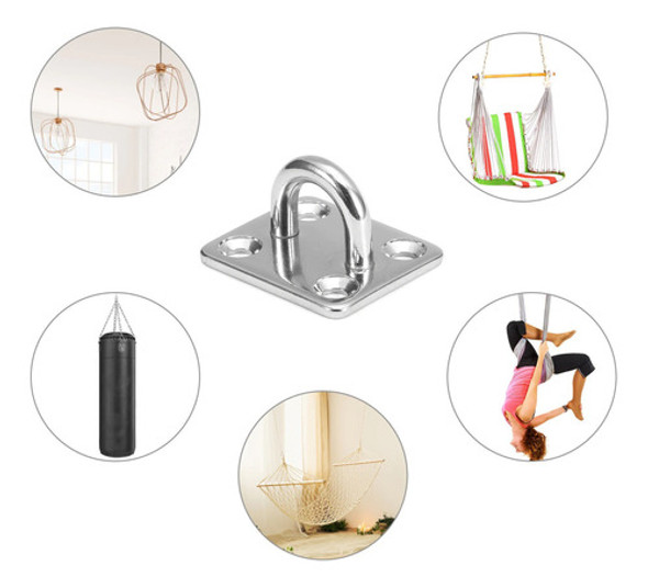 Anel De Base 5mm Gancho De Parede Teto Aço Inox 50 Kg Barco 1