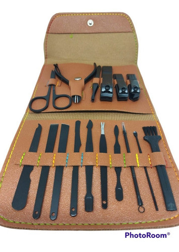 Set De Manicura Corta Uñas Alicate Lima Pinza 16 Piezas 0