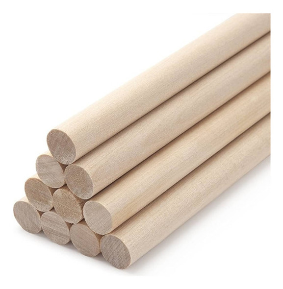 Varillas De Madera Redonda De 10mm X50 Unidades De 50cm 1