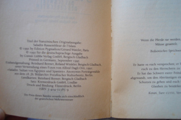 Ich, Saladin, Das Schwert Des Gerechten. En Aleman 1