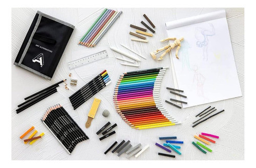 ~? Art Alternatives Sketching & Drawing Art Kit 112 Piezas, 0