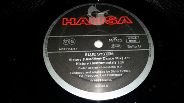 Blue System History Vinilo Maxi Germany 1993 1