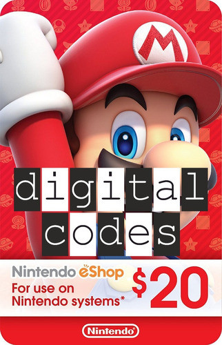 Nintendo Eshop Switch / U / 3ds Usa 20 Usd Digital Codes 0