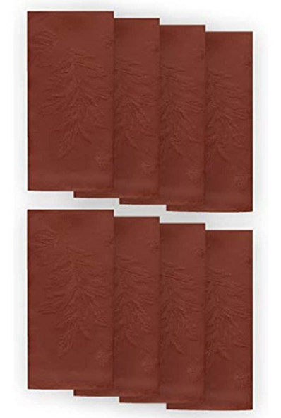 Elrene Home Fashions - Juego De 8 Servilletas De Tela De Dam 0