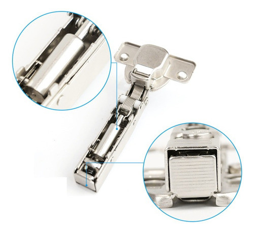 Bisagra 3d Codo 0 Cierre Suave Clip Base X 10 Unidades 0