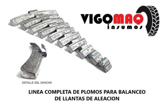 Contrapesos Plomo Llanta Aleacion Para Balanceo 20grs X 50un 1