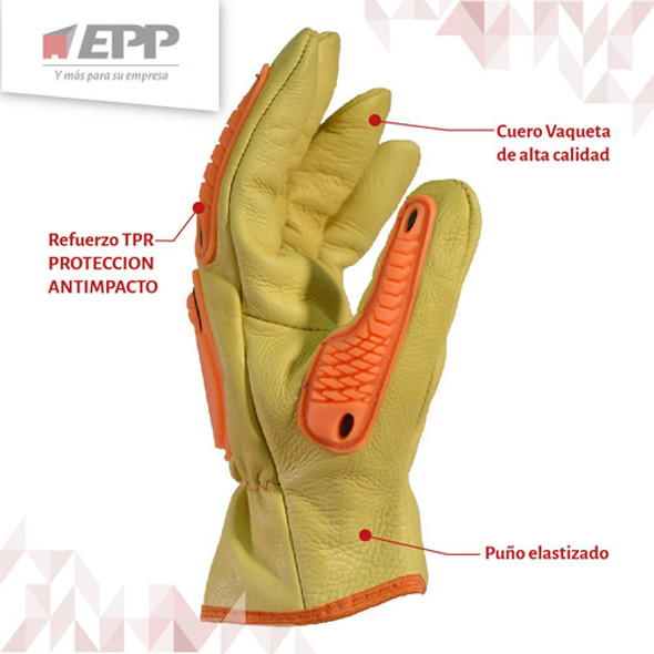 Guante Lincoln Vaqueta Elast Refuerzo Tpr Antishock Talle 11 1