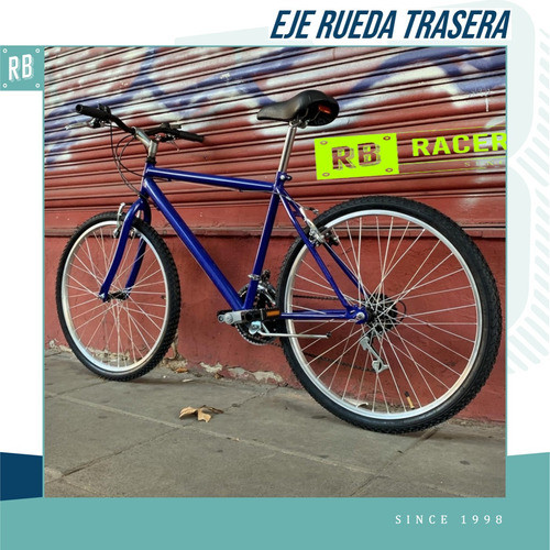 Eje Rueda Bici Trasero + Suplementos Para Cambio C/ Grapod 1