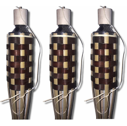 Antorcha Rattan Citronella Jardin Repelente Mosquito Deco 0