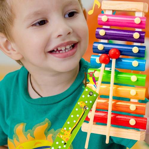 Kit Instrumentos Xilofon + Sonajero + Armonica + Maraca 1