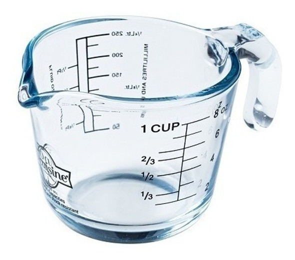 Jarra Medidora De Vidrio  250 Ml  . Borosilicato Ocuisine 0