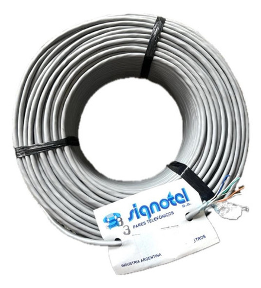 Cable Telefónico 3 Pares Con Malla De Aluminio X 50 Mts 0