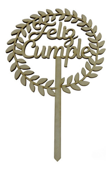 Topper Feliz Cumpleaños Circulo Fibrofacil 1 Topper Feliz Cumpleaños Circulo Fibrofacil 1
