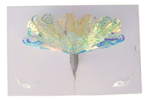 Cartões De Aniversário Em 3d, Saudação De Pavão, Gravação Em 1