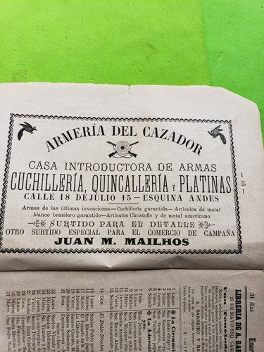 Almanaque El Siglo Año 1894 1