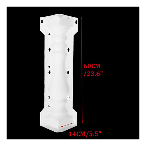 Molde De Coluna Romana De 60x14cm, Varanda, Jardim, Piscina, 1