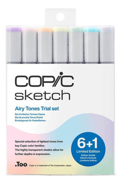 Marcadores Copic Sketch Set Airy Tones 6+1 Gratis 0