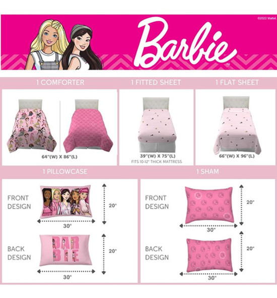 ~? Franco Barbie Barbiecore Ropa De Cama Super Soft Edredón 1