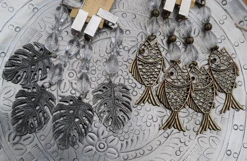 Set 8 Pesas De Mantel Peces Y Hoja Monstera 0