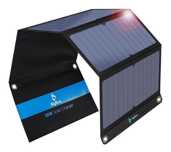 Panel Solar 3 Puertos Usb Bigblue - 28 W (5 V/4,8 A Máximo), 0
