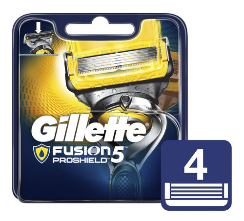 Gillette Fusión Proshield Repuesto X 4 Unidades 0