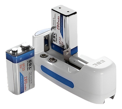 2 X Ebl 280mah Ni-mh 9v 9v 6f22 Batería Ni-mh Recargables + 0