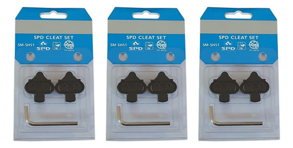 Kit 3 Tacos Taquinhos Sapatilha Pedal Clip Bike Mtb Sm-sh51 0