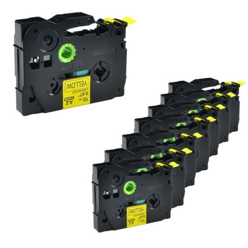 8pk Tze Tz 631 Tz631 Negro Sobre Amarillo Etiqueta Cinta Par 0
