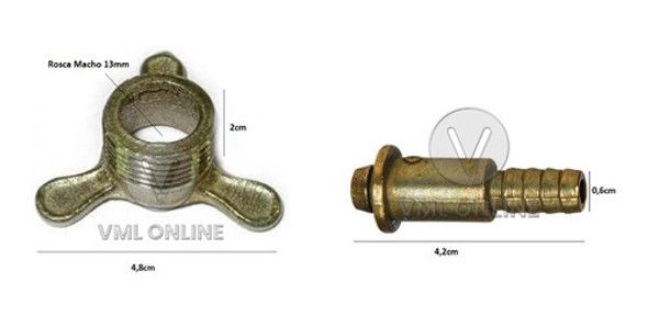 Mariposa Bronce Con Perno Para Garrafa 10 Kg Pack X10 Unid 1 Mariposa Bronce Con Perno Para Garrafa 10 Kg Pack X10 Unid 1