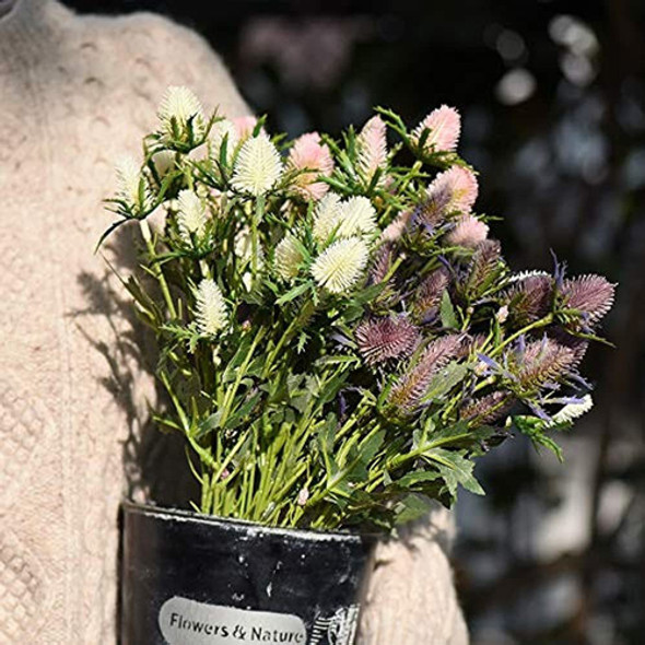 Fiveseasonstuff Flores De Cardo Artificiales De Tamaño Real 1